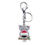 3D Iraq Flag Owl-Shaped Metal Keychain Keyring Souvenir Bag Decoration Men Women Pendant Accessories Gift
