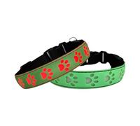 3D Iridescent Dog: Pet Light Collar with USB Charging Function, LED Necklace for Dogs at Night Walk, Fashionable Pet Fashion Accessories (Sky Blue, M)