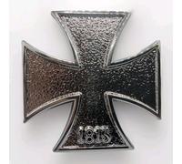 3D Iron Cross Metal Sticker Germany 1813 Car Emblem Sticker Silver