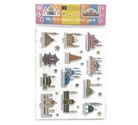 3D Islamic Mosque Stickers for Kids, 12 Different Puffy Stickers, for Mosque, Party, Gifts Including Mosque from All Around the World and More