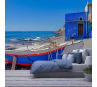 3D Island Landscape 400(W) X280(H) Cm Large Stickers Wall Mural, Wall Mural | Self-Adhesive Wallpaper 3D Mural for Children's Room Dining Bedroom Living Wall Decoration-6635433