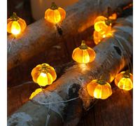 3D Jack-o-Lantern Lights for Halloween Party Indoor Fall Outdoor Harvest Thanksgiving Decorations 10ft