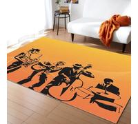 3D Jazz Drum Music Equipment Area Rug Floor Door Mat Carpet Bottomless Hole Optical Illusion Area Rug, Anti-Skid Non-Woven Doormat For For Living Room Bedroom Kitchen 60 X 120 Cm, Easy -400956204822