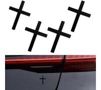 3D Jesus Cross Car Stickers | 4PC Metal Christian Cross for Car Decals | Waterproof Crosses Cars Emblem Sticker | Creative Jesus Crosses Bumper Badge Decal Cars Decorations for Christian Gift
