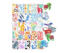 3d Jigsaw Puzzles Set | No Glue Educational Interactive | Animal Figures 3D Jigsaw Puzzle Set,for School Bedroom Classroom Study Party Girls Children Students Teens