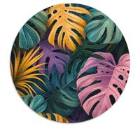 3d Jungle 1000 Pieces Round Circle Jigsaw Puzzles for Adults And Kids Natural Scenery Creative Impossible Hard Difficult Challenging 1000pcs (67.5x67.5cm)