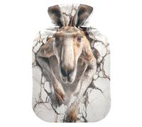 3D Kangaroo Marble Back hot Water Bottles with Soft Cover, 2L hot compresses for The Body for Pain Relief, Pain Relief