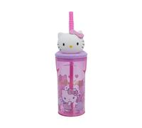 3D Kids Tumbler with Straw 360ml BPA-Free Plastic Reusable Cup Drink Bottle UK