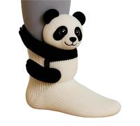 3D Knit Animal Socks - 1pair Hand Crocheted Funny Animal Hug Socks, Winter Double-layer Cotton Sock, Christmas Gifts (B)