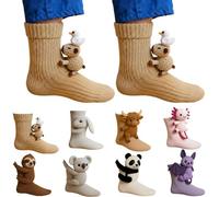 3D Knit Animal Socks - capybara socks Novelty Floor Sock for Christmas, Animal Socks Hand Crocheted Sock, Cute and Warm, Perfect for Winter, Christmas Gifts