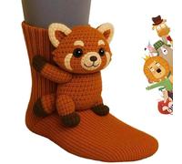 3D Knit Animal Socks for Unisex, Cozy Cute Novelty Animal Socks, For Winter Warm Cozy Cute Hand Crochet Knit Sock Gift Unisex (C)