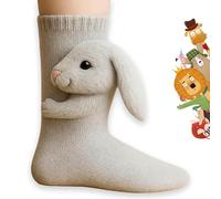 3D Knit Animal Socks for Unisex, Cozy Cute Novelty Animal Socks, For Winter Warm Cozy Cute Hand Crochet Knit Sock Gift Unisex (K)