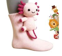 3D Knit Animal Socks for Unisex, Cozy Cute Novelty Animal Socks, For Winter Warm Cozy Cute Hand Crochet Knit Sock Gift Unisex (L)