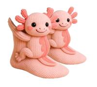 3D Knit Animal Socks Hand Crocheted Floor Sock Comfy Stocking Stuffers for Women Teen Girls Funny Socks Christmas Gifts (Giant Salamander, One Size)