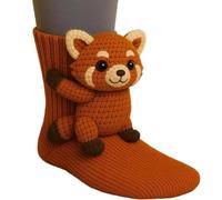 3D Knit Animal Socks,Novelty Floor Sock for Christmas,Cute Novelty Animal Socks,Cute Hand Crochet Knit Sock,Winter Warm Floor socks for Adults,Breathable Anti-Sweat Design