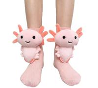 3D Knit Animal Socks Womens 3D Animal Socks Sloth Hugging Knitted Funny Cute Novelty Bed Sock Ladies Cosy Thermal Fluffy Christmas Teen Girls Gifts Unique Birthday Presents Pink