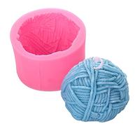 3D Knitting Wool Cylinder Silicone Candle Mould, Food Grade Heat Resistant Reusable Mould for Fondant Cake Baking, Chocolate Sugarcraft, Soap, Aromatherapy Stone DIY Crafts, 1 Pack