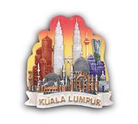 3D Kuala Lumpur Malaysia Refrigerator Magnet Tourist Travel Souvenirs Handmade Resin Craft Magnetic Stickers Home Kitchen Decoration Fridge Magnet Collection Gift