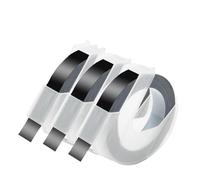 3D Label Tape Adhesive 9mm 3D Embossing Tapes 3/6PK Compatible with 12965 1610 Motex E-101 B90 Label Printer(3PK Black)
