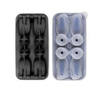 3D Labrador Dog Ice Cube Mold, Silicone Tray with Funnel (Black)