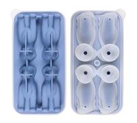 3D Labrador Dog-Shape Ice Cube Tray 4-Hole Silicone Molds for Cocktail Whiskey Coffee Beverages Desserts DIY Gifts Dog Enthusiasts