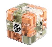 3D Labyrinth Cube Puzzle Magic Maze Ball Game 2-in-1: Rolling Ball Maze Cube Brain Teaser Toy for Adults & Teens | Enhances Logic, Spatial Awareness, Focus Training | Office Desk Decor & Gift
