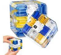 3D Labyrinth Cube Puzzle, Puzzles Maze Ball, Education Sensory Toys Spatial Awareness Brain Training Toy For Stress Relief(Blue)