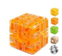3D Large Labyrinth Puzzle Maze Cube,Roller Ball Maze Cube,Engaging Brain Teaser Toy,Stress Relief,Cultivate Logical Thinking,Educational Focus Game Gift for Adults Teens (u2)