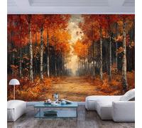 3D Large Mural Photo Wallpaper Autumn forest path colorful trees Autumn forest path colorful treesSelf Adhesive Removable Photo 3D Effect Decoration Living Room for Bedroom Wall Posters Wall Art