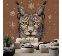 3D Large Poster Wall Mural Animals Lions Snowflakes 400x280 cm Non-Woven Photo Wallpapers, Modern Home Deco Wallpapers for Living Room Bedroom Sofa Backdrop Murals