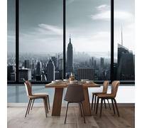 3D Large Poster Wall Mural New York Skyline Buildings 350x256 cm Non-Woven Photo Wallpapers, Modern Home Deco Wallpapers for Living Room Bedroom Sofa Backdrop Murals