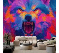 3D Large Poster Wall Mural Painted Animal Wolf 500x280 cm Non-Woven Photo Wallpapers, Modern Home Deco Wallpapers for Living Room Bedroom Sofa Backdrop Murals