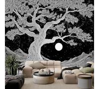 3D Large Poster Wall Mural Starry Sky Tree of Life 350x256 cm Non-Woven Photo Wallpapers, Modern Home Deco Wallpapers for Living Room Bedroom Sofa Backdrop Murals