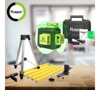 3D Laser Level with Li-ion Battery T-C Charging Port+Hard Carry+Telescoping Pole