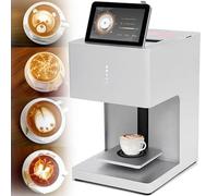 3D Latte Art Coffee Printer Machine - Automatic Beverage & Food Selfie Printer with WiFi Connection and Food Safe Ink Cartridges