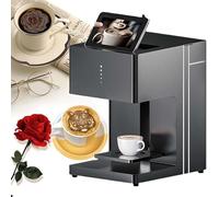 3D Latte Art Coffee Printer Machine,Automatic Beverages Food Selfie Wifi Photo Printing Touch Screen Display,DIY Decoration Maker,For Coffee Shop/Dessert/Milk Tea/Cake Shop Black-EB-FT4