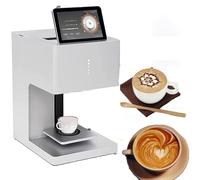 3D Latte Art Printer Coffee Machine with WiFi Photo Printing and Touch Screen Display Scan QR Code Customized DIY Drinks,for Coffee,Macaron,Cookie Design White-EBFT4