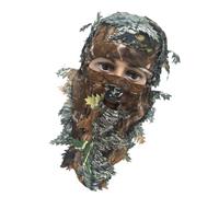 3D Leaves Face Cover - HIKING HIKING | Full Face Camouflage Hat - for Photographers, Airsoft Players, Camping, Hiking, Bird Watching