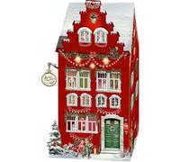 3D LED Christmas House Advent Calendar | Advent Calendar with Light-Up Windows | Cosy Vintage Style House with Lights - 18.5x30cm