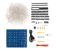 3D LED Cube Illumination Kit | 8x8x8 DIY Home Decoration with Blue & Red LEDs | Creative Handmade Present for Bedroom/Desk/Party (Red)