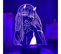 3D LED Darling in Franxx Anime Figure Night Light, Illusion Lamp Three Pattern and 16 Color Change Decor Lamp - Perfect Gifts for Kids and Room Room Decor