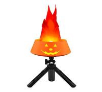 3D LED Fake Fire Flames Effect Light, 110V Electric Fake Campfire Lamp, Artificial Chr Table Lamp Flame Flickering Halloween