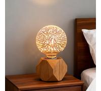 3D LED Firework Light Bulbs without a lamp holder ,Vintage Edison Bulbs with Star, Heart, Christmas Tree, Globe Shapes, Color Changing Decorative Bulbs for E27 Socket, Party,Festival Decor (ellipse)