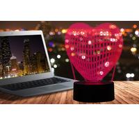 Aquarius LED 3D Colour Changing Hologram Night Light and Desk Lamp - Unicorn - Blue