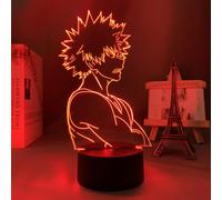 3D led Lamp 3D Night Light Bakugo Katsuki 3D Lamp Anime My Hero Academia Lamp for Kids Bedroom Decor Bakugo Katsuki Led Night Light Birthday Gift Mang