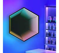 3D LED Mirror Night Light, Infinity Tunnel Effect for Relaxing Ambiance in Bedroom and Living Room Décor