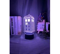3D Led Night Light 16 Colors Change Lamp Doctor Who Police Box Lamp Acrylic USB Table Lamp Lights Multi-Colored Bulbing Light Kid Drop Gift