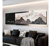 3D LED Sandstone Vision Wall Art Decor,Backed By Mountains,Luxury Creative Sculpture Painting Vertical Hanging,Plug-in Power Supply For Living Room Entrance (A 35 * 120cm/13.8 * 47.2in)