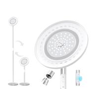 3D LED Torchiere Floor Lamp, Modern Sky Tall Dimmable Lamp 30W, 5500K Natural Daylight, Max. 5000lm, 71-Inch, 30-Min Timer, Standing Pole Uplight for Living Room Bedroom Office, Black