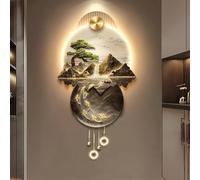 3D LED Wall Art, Acrylic Chinese Landscape Sculpture for Home Decor, Living Room, Study, Bedroom
